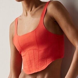 Free People Movement Strong Core Corset Crop - in Flame